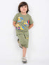 Truck Explorer Cotton Short Set (Olive Green)