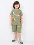 Truck Explorer Cotton Short Set (Olive Green)