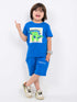 Stegosaurus Cotton Short Set (Royal Blue)