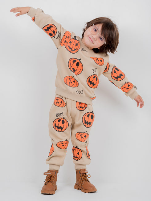 Halloween Themed Fleece Suit (Beige)