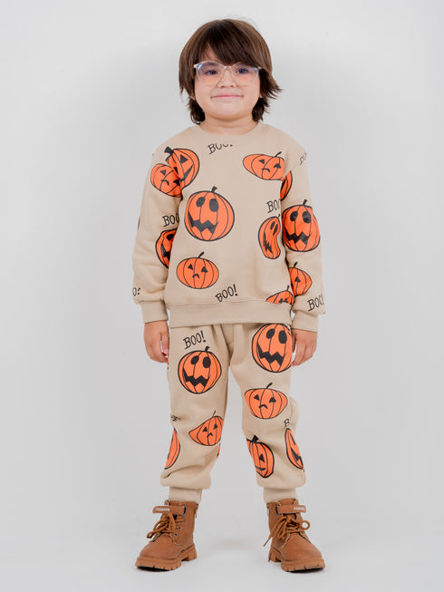 Halloween Themed Fleece Suit (Beige)