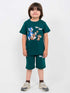 Tom & Jerry Adventure Cotton Short Set (Dark Green)