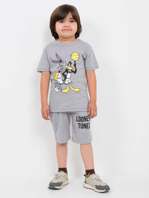 Bugs & Daffy Cotton Short Set (Gray)