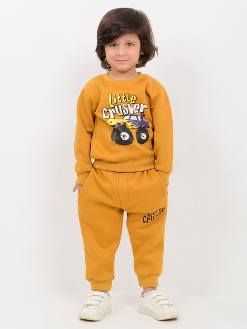 Little Crusher Fleece Suit (Mustard)