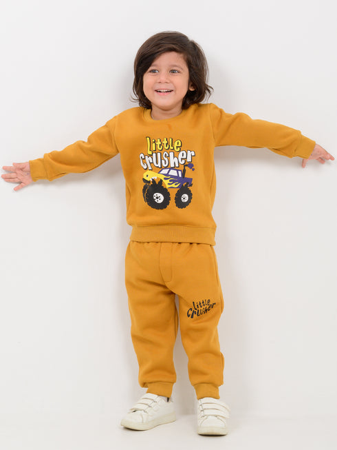 Little Crusher Fleece Suit (Mustard)
