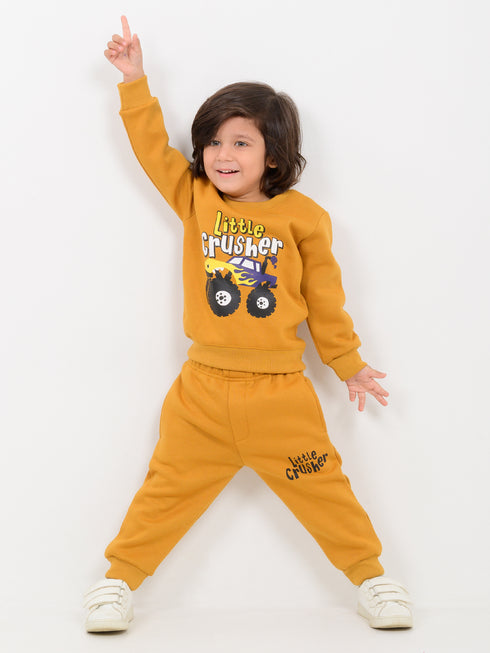 Little Crusher Fleece Suit (Mustard)