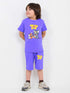 Tom & Jerry Cheese Chase Cotton Short Set (Purple)