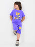 Tom & Jerry Cheese Chase Cotton Short Set (Purple)