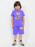 Tom & Jerry Cheese Chase Cotton Short Set (Purple)