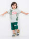 Marvel Heroes Cotton Short Set (Light Grey & Green)