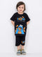 Little Cookie Monster Cotton Short Set (Black)