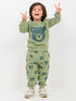 Honey Bear Themed Fleece Suit (Green)