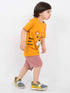 Tiny Tiger Cotton Short Set (Yellow & Dusty Rose)