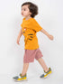 Tiny Tiger Cotton Short Set (Yellow & Dusty Rose)