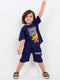 Oversized Scooby Trails Cotton Short Set (Navy)