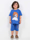Oversized We Bare Bears Cotton Short Set (Blue)