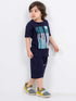 Midnight Forest Cotton Short Set (Navy Blue)