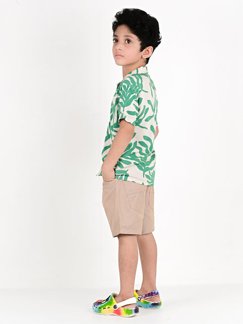 Hawaiian Linen Shirt With Japanese Cotton Short