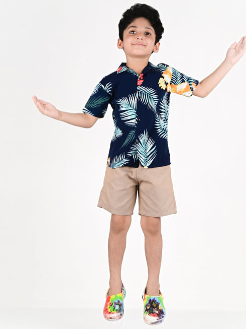 Hawaiian Linen Shirt With Japanese Cotton Short