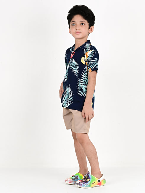 Hawaiian Linen Shirt With Japanese Cotton Short