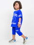 Beastie Player Oversized Cotton Short Set (Royal Blue)