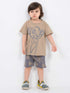 The Jungle King Cotton Short Set (Beige)