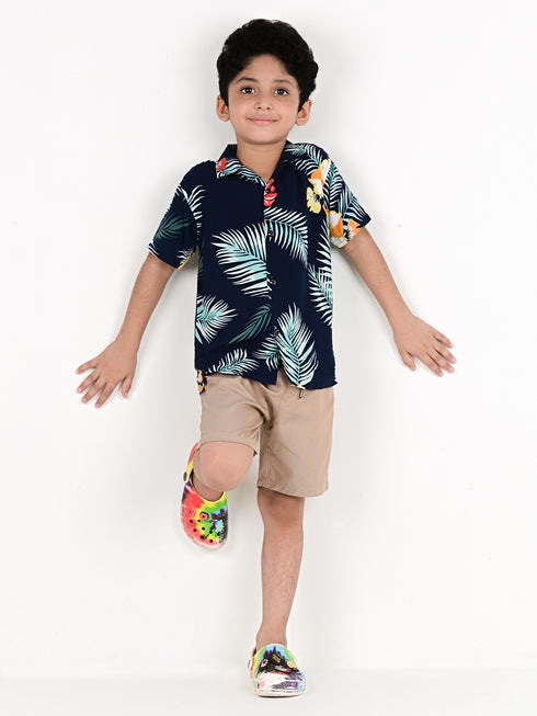 Hawaiian Linen Shirt With Japanese Cotton Short