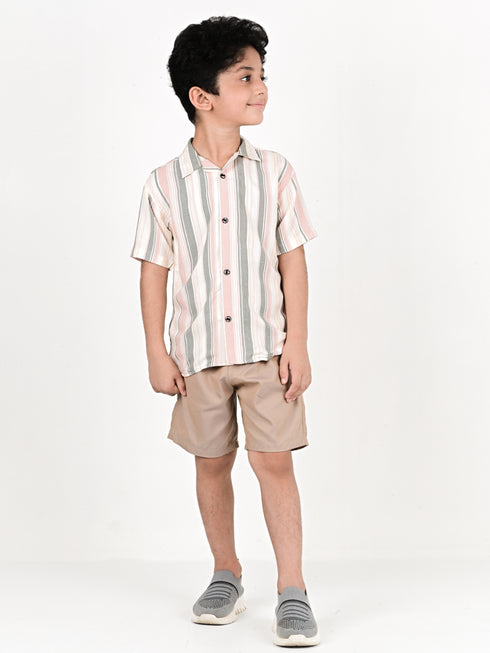Hawaiian Linen Shirt With Japanese Cotton Short