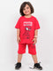 Oversized Marvel Spidey Cotton Short Set (Red)