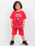 Oversized Marvel Spidey Cotton Short Set (Red)