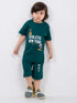 Mickey & Pluto Cotton Short Set (Deep Green)