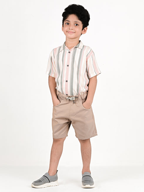 Hawaiian Linen Shirt With Japanese Cotton Short