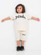 Panda Vibes Oversized Cotton Short Set (Cream)