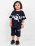 Oversized Cristiano Ronaldo Cotton Short Set (Black)