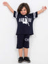 Oversized Cristiano Ronaldo Cotton Short Set (Black)