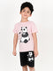 Funny Panda Cotton Short Set (Pink/Black)