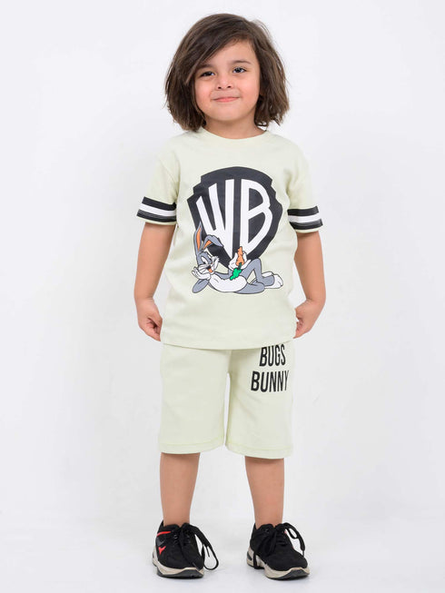 Bugs Bunny Playtime Cotton Short Set (Light Cream)