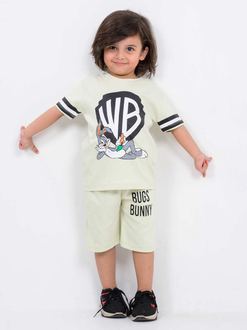 Bugs Bunny Playtime Cotton Short Set (Light Cream)
