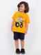 Monster Truck Adventure Cotton Short Set (Yellow & Navy Blue)
