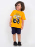 Monster Truck Adventure Cotton Short Set (Yellow & Navy Blue)