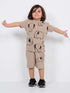 Safari Elephant Cotton Short Set (Sand Beige)