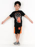 Basket Ball Short Set (Black/Orange)