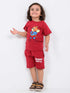 Super Jerry Cotton Short Set (Maroon)