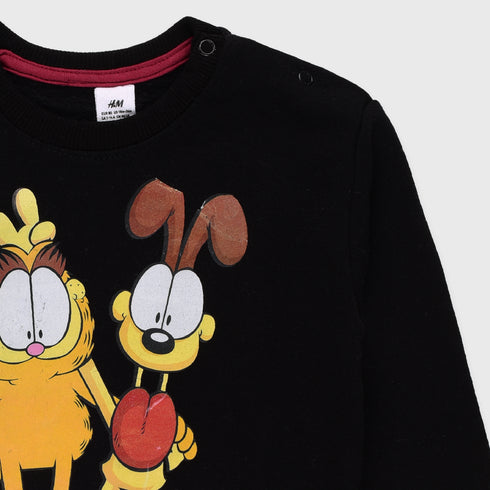 H&M Garfield Fleece Sweatshirt (Black)