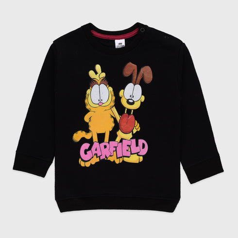 H&M Garfield Fleece Sweatshirt (Black)