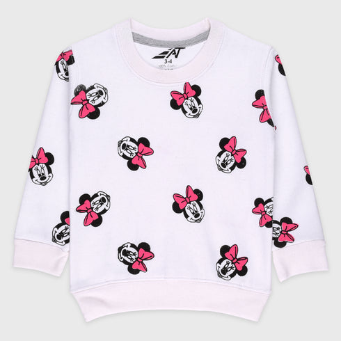 Minnie Mouse Printed Fleece Tracksuit (White)