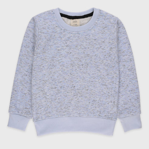 Patterned Fleece Sweatshirt (Blue)