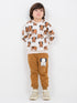 The Elephant Themed Fleece Suit (Ivory & Brown)
