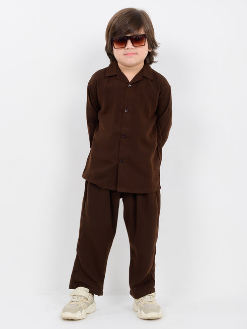 Imported Wash & Wear 2 Piece Set (Dark Brown)