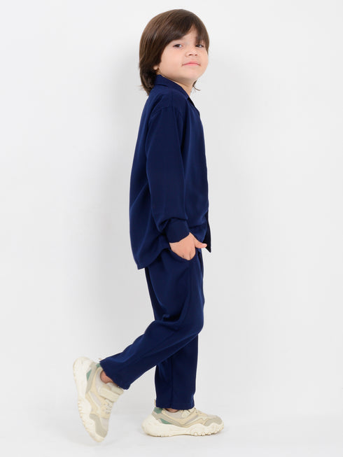 Imported Wash & Wear 2 Piece Set (Navy Blue)